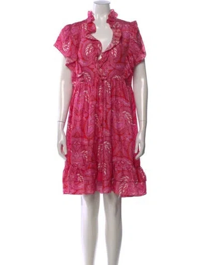 Pre-owned Figue Silk Mini Dress In Pink