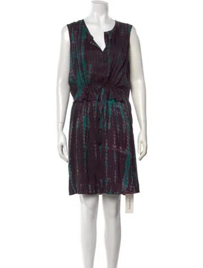 Pre-owned Figue Silk Mini Dress In Purple