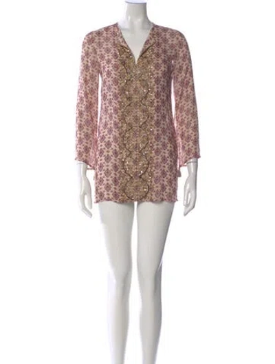 Pre-owned Figue Silk Mini Dress In Red
