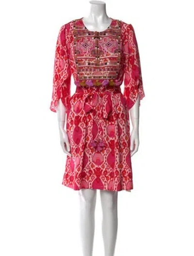 Pre-owned Figue Silk Mini Dress W/ Tags In Pink