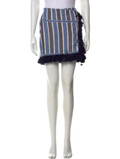 Pre-owned Figue Silk Mini Skirt In Multi