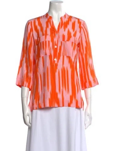 Pre-owned Figue Silk Printed Blouse W/ Tags In Multi