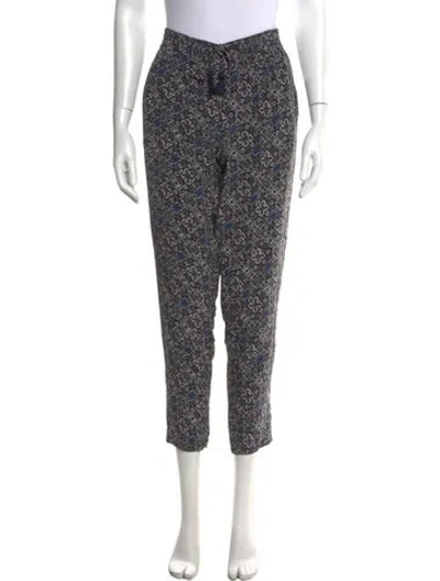 Pre-owned Figue Silk Straight Leg Pants In Black