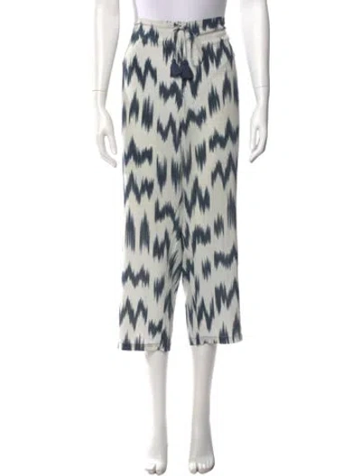 Pre-owned Figue Silk Wide Leg Pants In Blue
