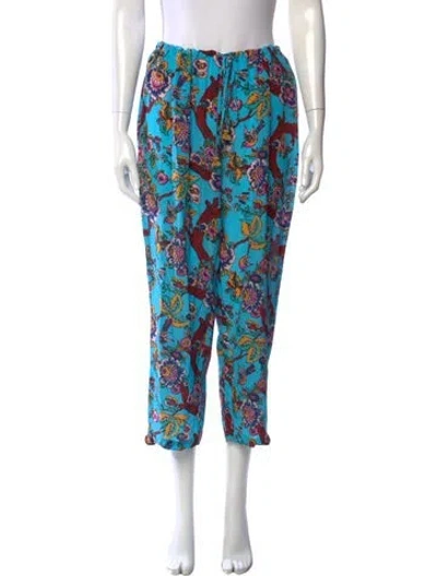 Pre-owned Figue Silk Wide Leg Pants In Blue