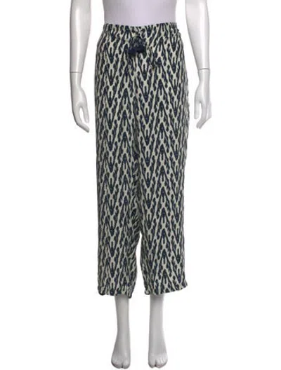 Pre-owned Figue Silk Wide Leg Pants In Blue