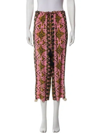 Pre-owned Figue Silk Wide Leg Pants In Multi