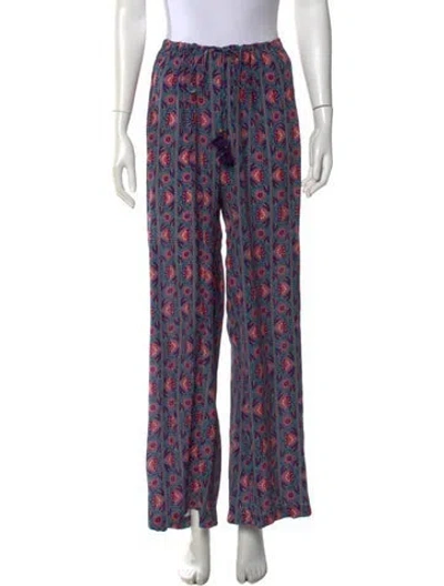 Pre-owned Figue Silk Wide Leg Pants In Multi