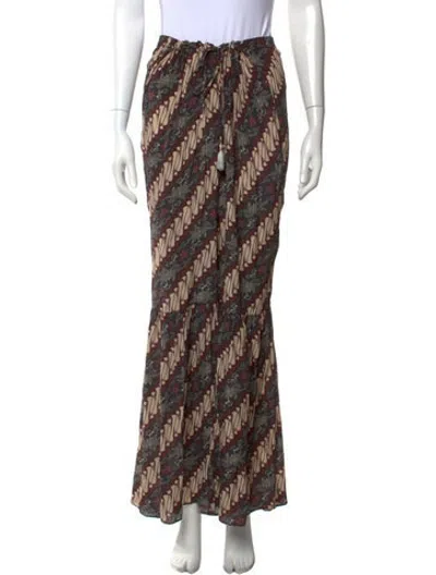 Pre-owned Figue Silk Wide Leg Pants In Neutrals