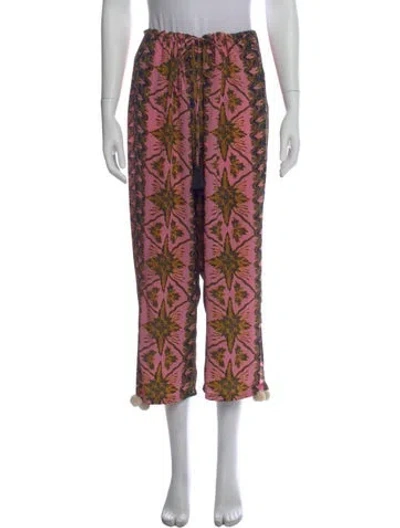 Pre-owned Figue Silk Wide Leg Pants In Pink