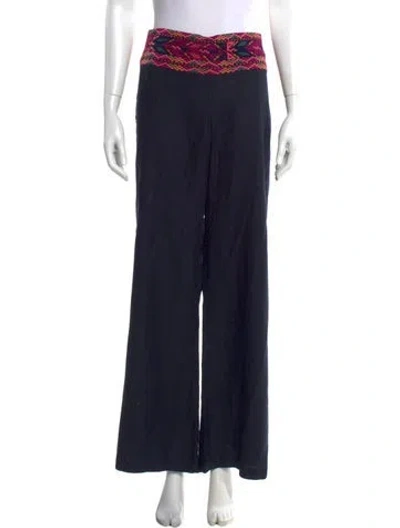 Pre-owned Figue Silk Wide Leg Pants W/ Tags In Blue