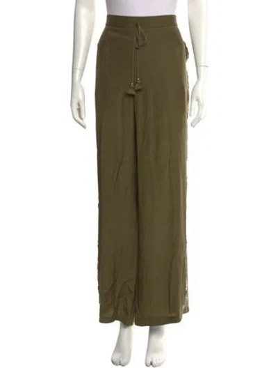 Pre-owned Figue Silk Wide Leg Pants W/ Tags In Green