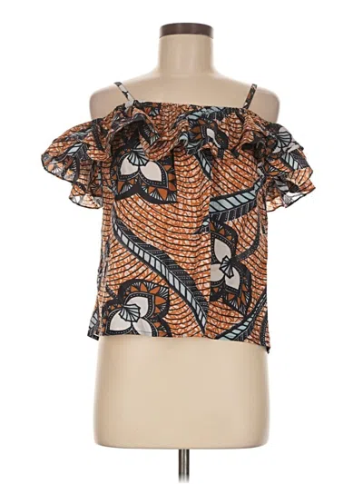 Pre-owned Figue Sleeveless Blouse In Orange