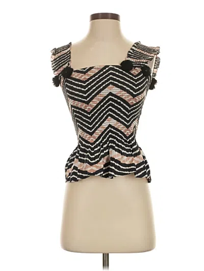 Pre-owned Figue Sleeveless Top Silver Sweetheart Neckline Tops