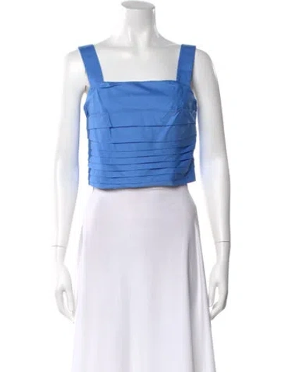 Pre-owned Figue Square Neckline Sleeveless Crop Top In Multi