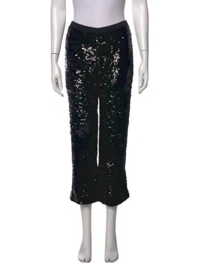 Pre-owned Figue Straight Leg Pants In Black