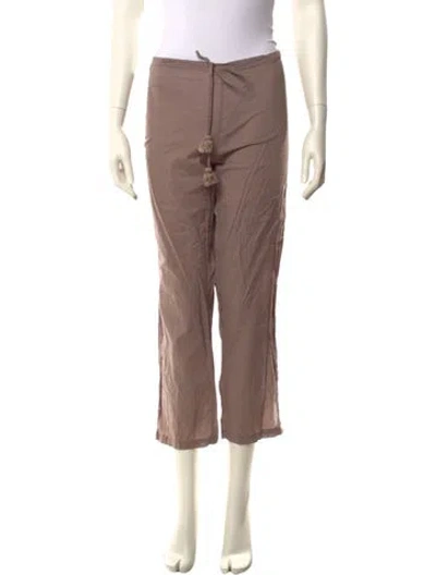 Pre-owned Figue Straight Leg Pants In Green