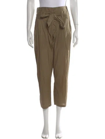 Pre-owned Figue Straight Leg Pants In Green