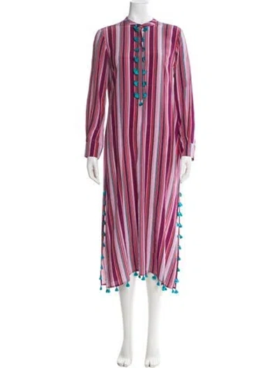 Pre-owned Figue Striped Long Dress In Multi