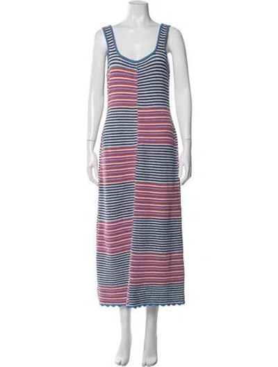 Pre-owned Figue Striped Long Dress W/ Tags In Multi