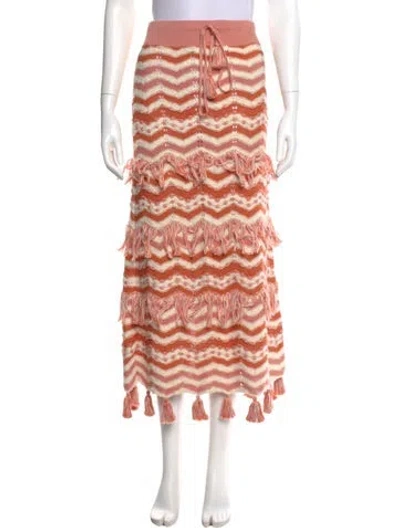 Pre-owned Figue Striped Midi Length Skirt In Multi