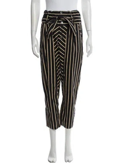 Pre-owned Figue Striped Wide Leg Pants In Blue
