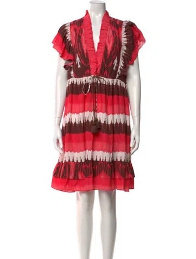 Pre-owned Figue Tie-dye Print Mini Dress In Pink