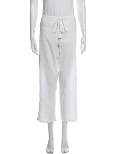 Pre-owned Figue Wide Leg Pants In White