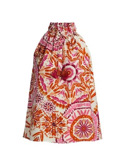 Figue Women's Betty Printed Tieneck Sleeveless Top