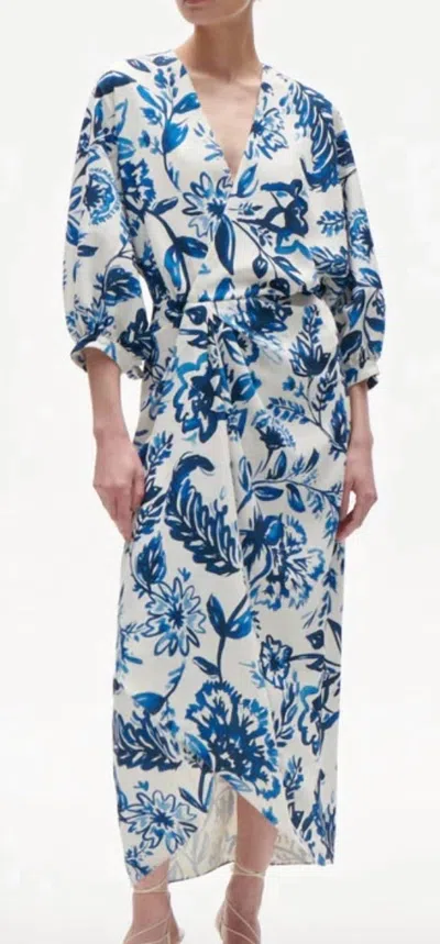 Figue Women's Blanche Dress In Porcelain Floral Blue In Multi