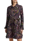 Figue Women's Cami Floral Cotton Tie-waist Shirtdress