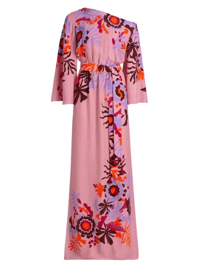 Figue Women's Christy Floral One-shoulder Maxi Dress In Pink