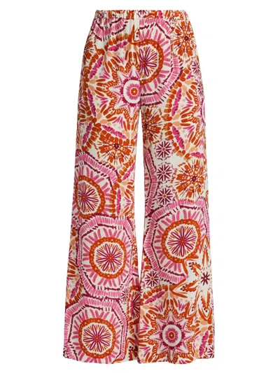 Figue Women's Devon Sunburst Print Wide-leg Pants