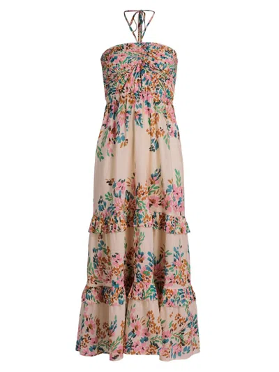 Figue Women's June Floral Cotton Halterneck Maxi Dress