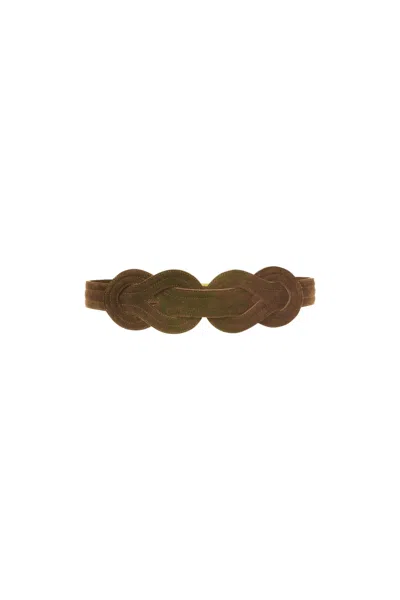 Figue Women's Love Knot Belt In Khaki Green In Multi