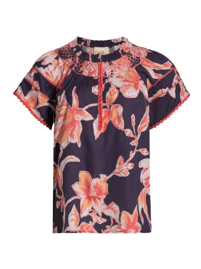 Figue Women's Rosie Floral Crewneck Short-sleeve Top