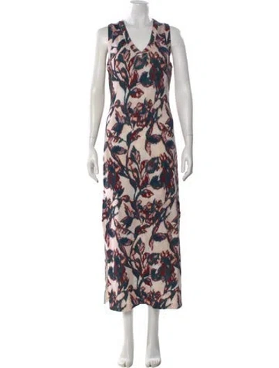Pre-owned Figue Wool Long Dress W/ Tags In Multi