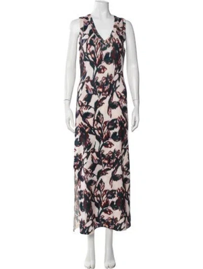 Pre-owned Figue Wool Long Dress W/ Tags In Multi