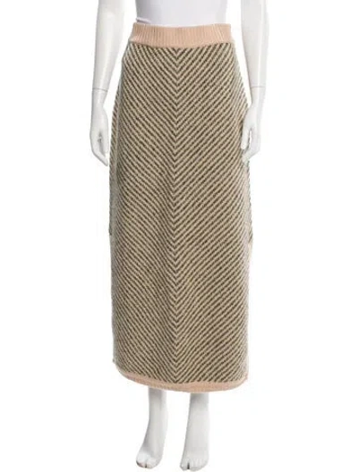 Pre-owned Figue Wool Midi Length Skirt In Neutral