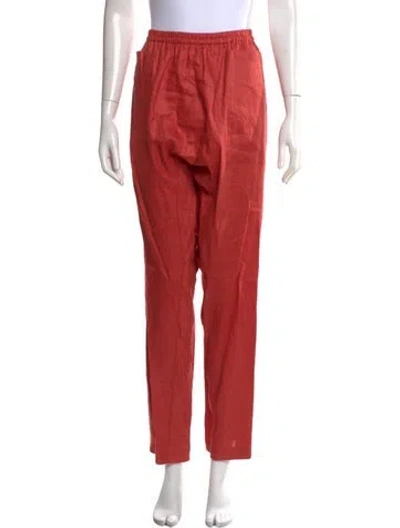 Pre-owned Fil De Vie Straight Leg Pants In Orange