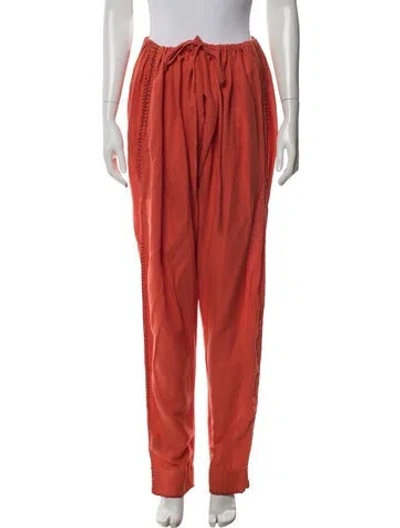 Pre-owned Fil De Vie Wide Leg Pants In Orange
