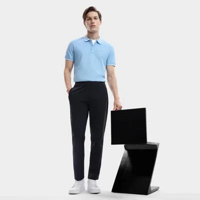 Fila 男装休闲裤男士时尚潮流简约舒适基础百搭直口微弹针织长裤