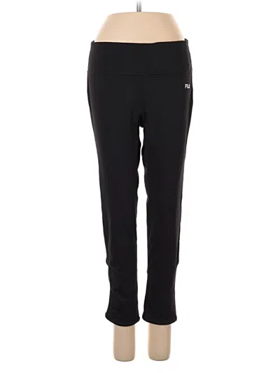 Pre-owned Fila Active Pants In Black
