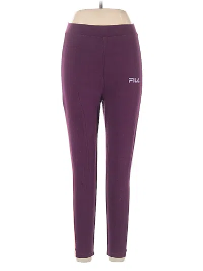Pre-owned Fila Active Pants In Purple