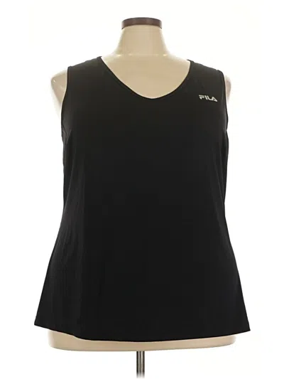 Pre-owned Fila Active Tank Top In Black