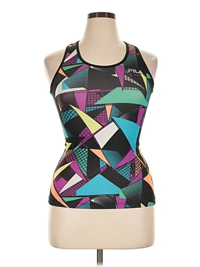 Pre-owned Fila Active Tank Top In Black
