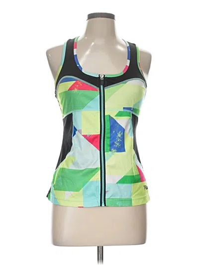 Pre-owned Fila Active Tank Top In Green