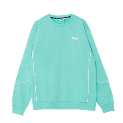 Fila Adil Crew Sweat Men's Lightweight Crewneck Sweatshirt Biscay Green In Blue