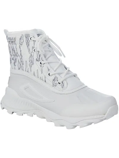 Fila Alpine Db Womens Leather Ankle Boots In White