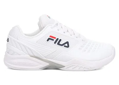 Pre-owned Fila Axilus 2 Energized Navy (women's) Sneakers In White/ Navy Blue